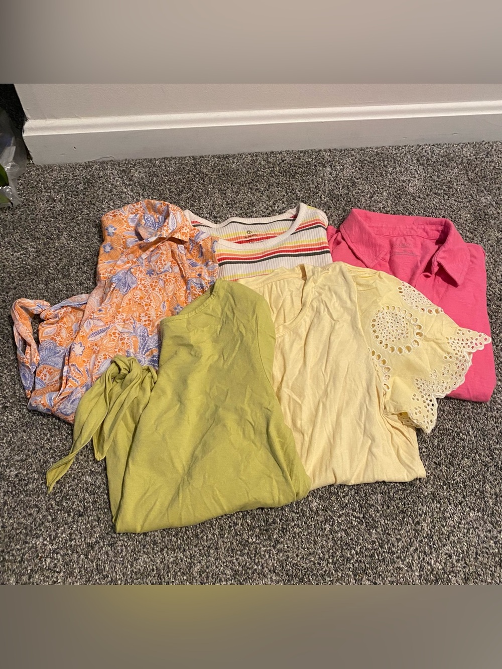 Talbots 5 petite tops 3medium2/large great condition, 2 have waist ties